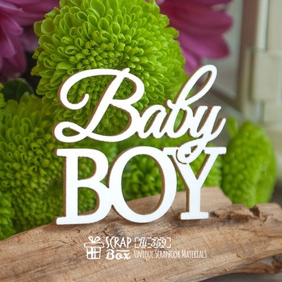 Чипборд ScrapBox - Надпись "Baby Boy" Hi-359