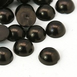 Полужемчужинки Black, 8x3.5мм, цвет черный, 50 шт.