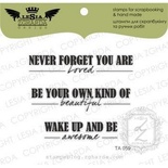 Набор акриловых штампов Lesia Zgharda TA059 Never forget you are, 3 шт