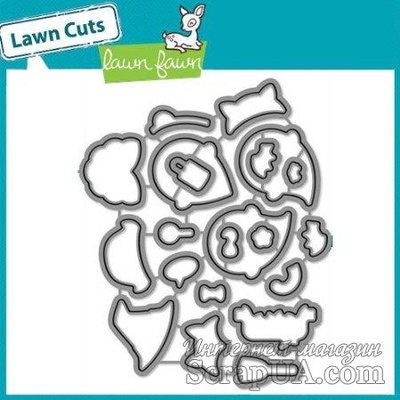 Штампы и ножи от Lawn Fawn - Booyah,  40 шт. + 21 шт.