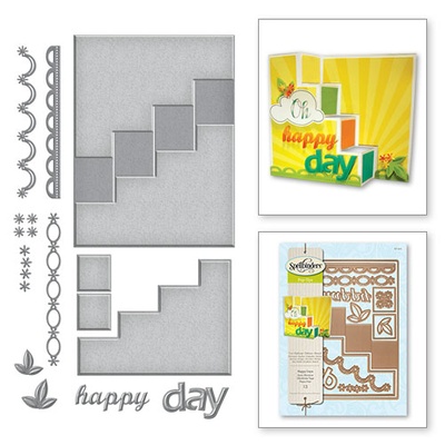 Ножи от Spellbinders – Happy Days для создания фигурной открытки
