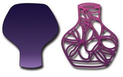 Нож  от   Elizabeth  Craft  Designs  -  New  Asian  Vase ,  2  элемента.