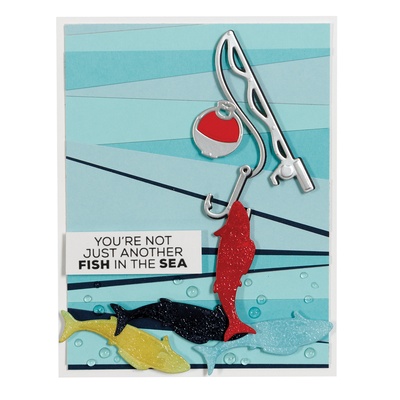 Ножи от Spellbinders - Die D-Lites Fishing Trip Etched Dies