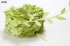 Лента LEAVES, цвет PARROT GREEN, длина листика 12мм, 90см
