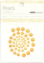 Полужемчужинки на клее Yellow от Kaisercraft, 50 шт.