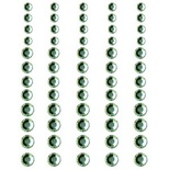 Половинки кристаллов на клеевой основе Queen & Co - Rhinestones Grass Green, 60 штук