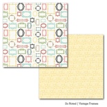 Лист двусторонней бумаги Carta Bella So Noted - Vintage Framess, размер 30х30 см