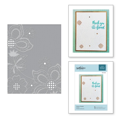 Папка для тиснения от Spellbinders - Floret Cluster Cut and Emboss Folder