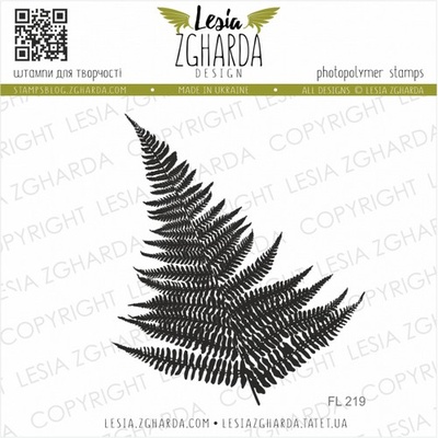 Акриловый штамп Lesia Zgharda Папороть FL219