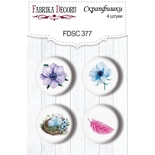 Набор скрапфишек  4шт Colorful spring1 375, ТМ Фабрика Декора