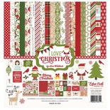 Набор бумаги от Echo Park - I Love Christmas, 12+2 листа, 30х30 см