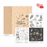 Бумага для скрапбукинга от ROSA TALENT - Recipe book 6, двусторонняя, 30,48х30,48см, 200г/м2