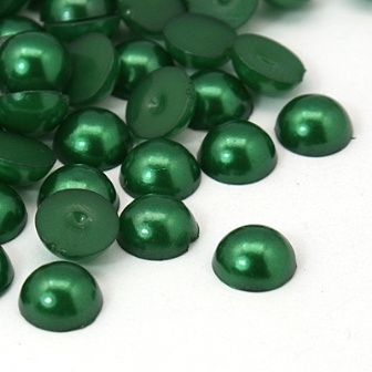 Полужемчужинки Green, 4x2мм, цвет зеленый, 50 шт.