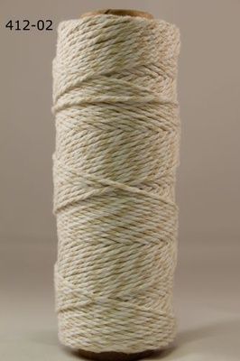 Хлопковый шнур от Baker's Twine - Champagne, 2 мм, цвет белый/шампань, 1 м