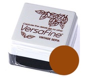 Пигментные быстросохнущие чернила Tsukineko - VersaFine 1in Cube Pads Vintage Sepia