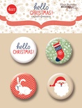Набор скрап-фишек для скрапбукинга от Scrapmir - Hello Christmas, 4 шт.