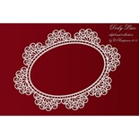 Чипборд Scrapiniec - Doily Lace - Кружевная рамка овальная