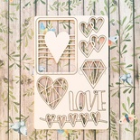 Набор чипборда  от Mona Design - Love is... , 10х15 см
