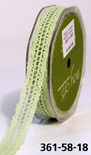 Вязаное кружево Light Celery, ширина 1,6см, длина 90 см, цвет светло-зеленый