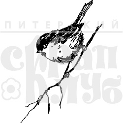 Акриловые штампы дизайна Елены Виноградовой "Птичка на веточке"