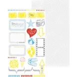 Лист двусторонней скрапбумаги Studio75 - The Sunshine love Papier 11-12, 17х30 см