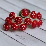 Грибочки от Scrapberry's - мухоморы, 12 шт