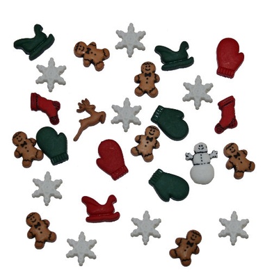 Набор декоративных пуговиц Dress It Up - Christmas Miniatures