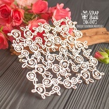 Чипборд ScrapBox - фон из розочек Hb-047