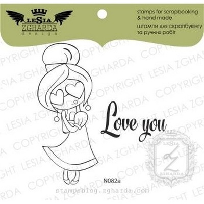 Набор акриловых штампов Lesia Zgharda Love you! N082a