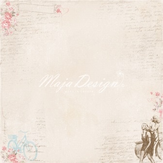 Двусторонний лист бумаги для скрапбукинга от Maja Design - Summer Crush - Off to meet him, 30x30 см