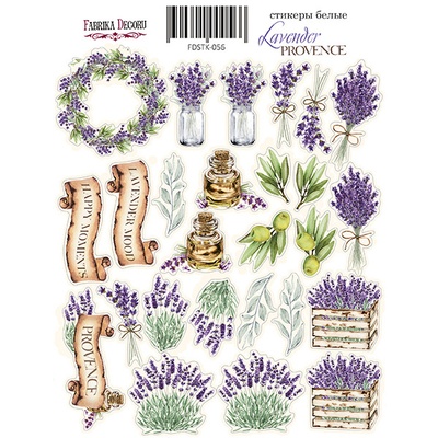 Набор наклеек (стикеров) #056, Lavender Provence, ТМ Фабрика Декору