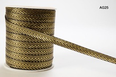 Лента Solid/Metallic, цвет черный/золотистый, ширина 95 мм, длина 90 см