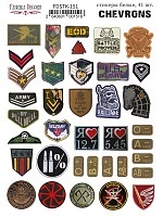 Набор наклеек (стикеров) 41 шт Chevrons #151, ТМ Фабрика Декора