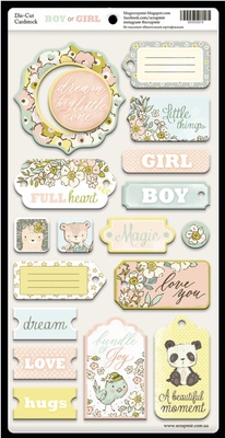 Чипборд для скрапбукинга 18шт от Scrapmir Boy or Girl (ENG)