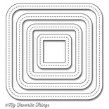 Лезвие My Favorite Things - Die-namics Single Stitch Line Rounded Square Frames, 4 шт.