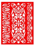 Трафарет - Бордюры7, 15*20см