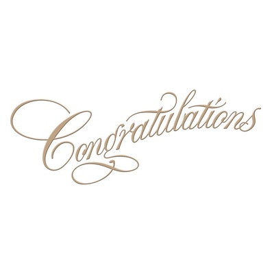 Пластины для фольгирования от Spellbinders - Copperplate Script Congratulations
