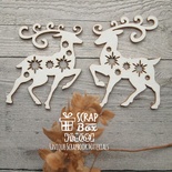 Чипборд ScrapBox - Олени со звездочками Hh-064