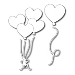Лезвие Frantic Stamper - Precision Die - Heart Balloons