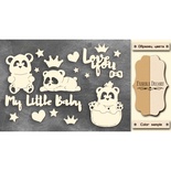 Чипборд Фабрика Декору - My little baby girl 1, цвет молочный, крафт
