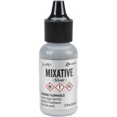 Алкогольные чернила Ranger - Silver Metallic Mixative, 15 мл