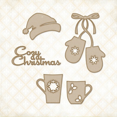 Чипборд Blue Fern Studios - Cozy Christmas