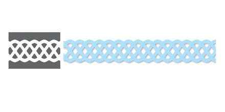 Бордюрный дырокол Tonic - Simplicity Pattern Punch - Doily Strip - 966E