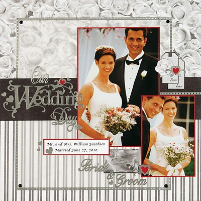 Набор наклеек-высечек HOTP - Wedding & Anniversary Scrapbooking Dazzles Silver, 3 листа размером 15х22,5 см, 138 штук