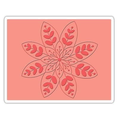 Нож и Папка для тиснения Sizzix - Bigz Die w/Bonus Textured Impressions - Flower, 1 шт.