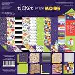 Набор двусторонней бумаги от Scrapmir  - Ticket to the Moon (ENG), 30х30см,10шт