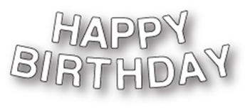Нож от Memory Box - Birthday Letters - Надпись "Happy Birthday"