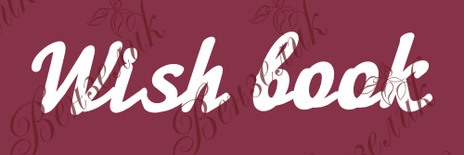 Чипборд от Вензелик - Надпись "Wish book", размер:  33x160 мм