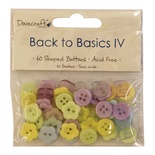 Набор пуговиц от Dovecraft - Back to Basics IV, 60 шт.