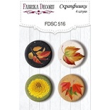 Скрапфишки набор 4шт Autumn botanical diary 516, ТМ Фабрика Декора.